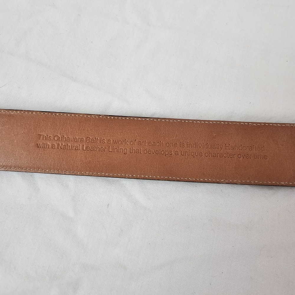 Cubavera Black Cowhide Lined Italian Full Grain Leather Mens Belt IV32003 Sz 36 - Picture 7 of 10